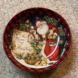 Festive Christmas Bowl with Santa Design The Magic of Christmas
